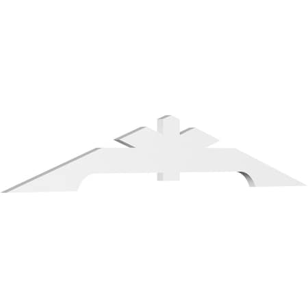 Ekena Millwork Vanguard Architectural Grade PVC Gable Bracket, 108"W x 18"H x 2"D x 6"F, 4/12 Pitch GBP108X18X0206VAN00